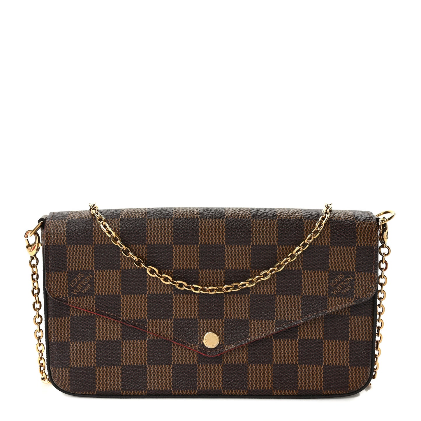 Damier Ebene Pochette Felicie Chain Wallet