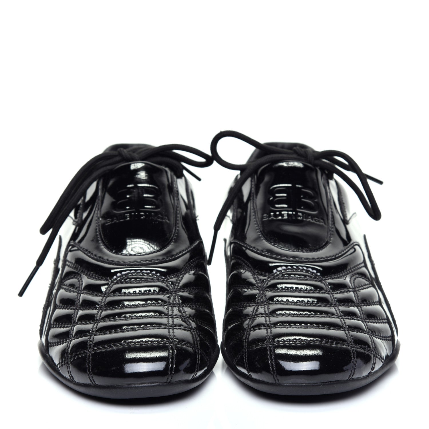 Balenciaga Patent Polyurethane Womens Zen Sneakers 40 Black 2 of 9