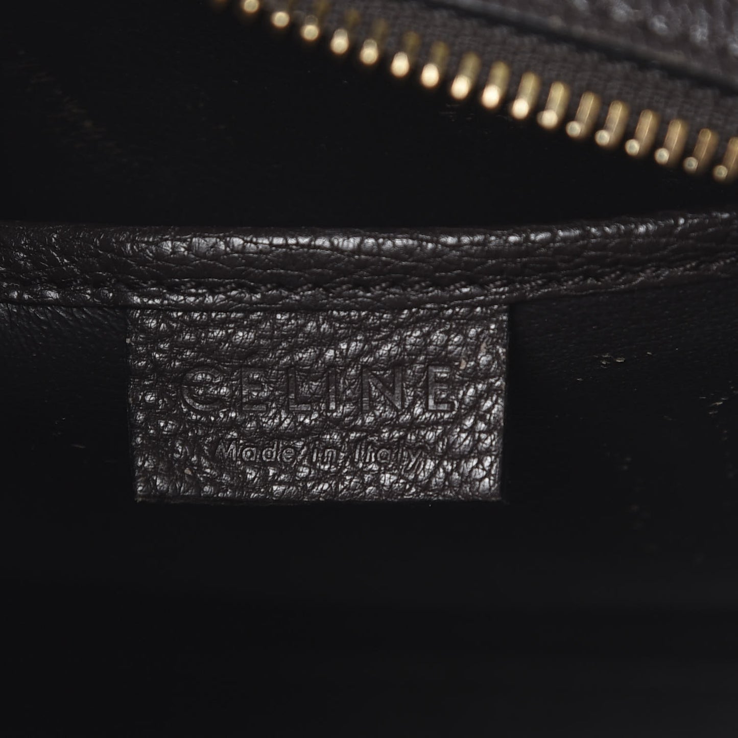 Drummed Calfskin Nano Luggage Brown