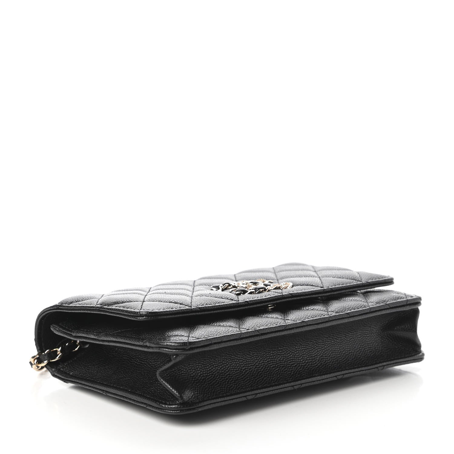 Chanel Caviar Quilted French New Wave Chain CC Wallet On Chain WOC Black 4 of 12