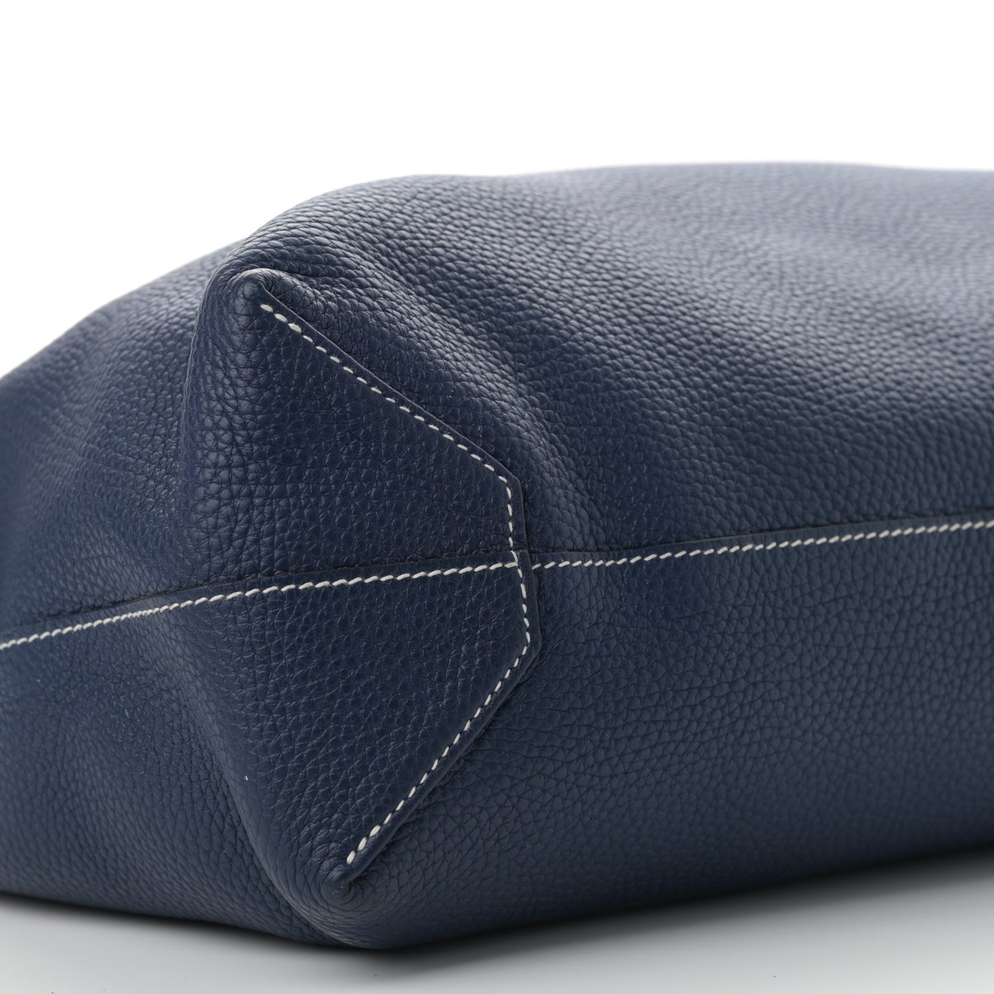 Taurillon Clemence Double Sens 36 Reversible Tote Bleu Sapphire Izmir