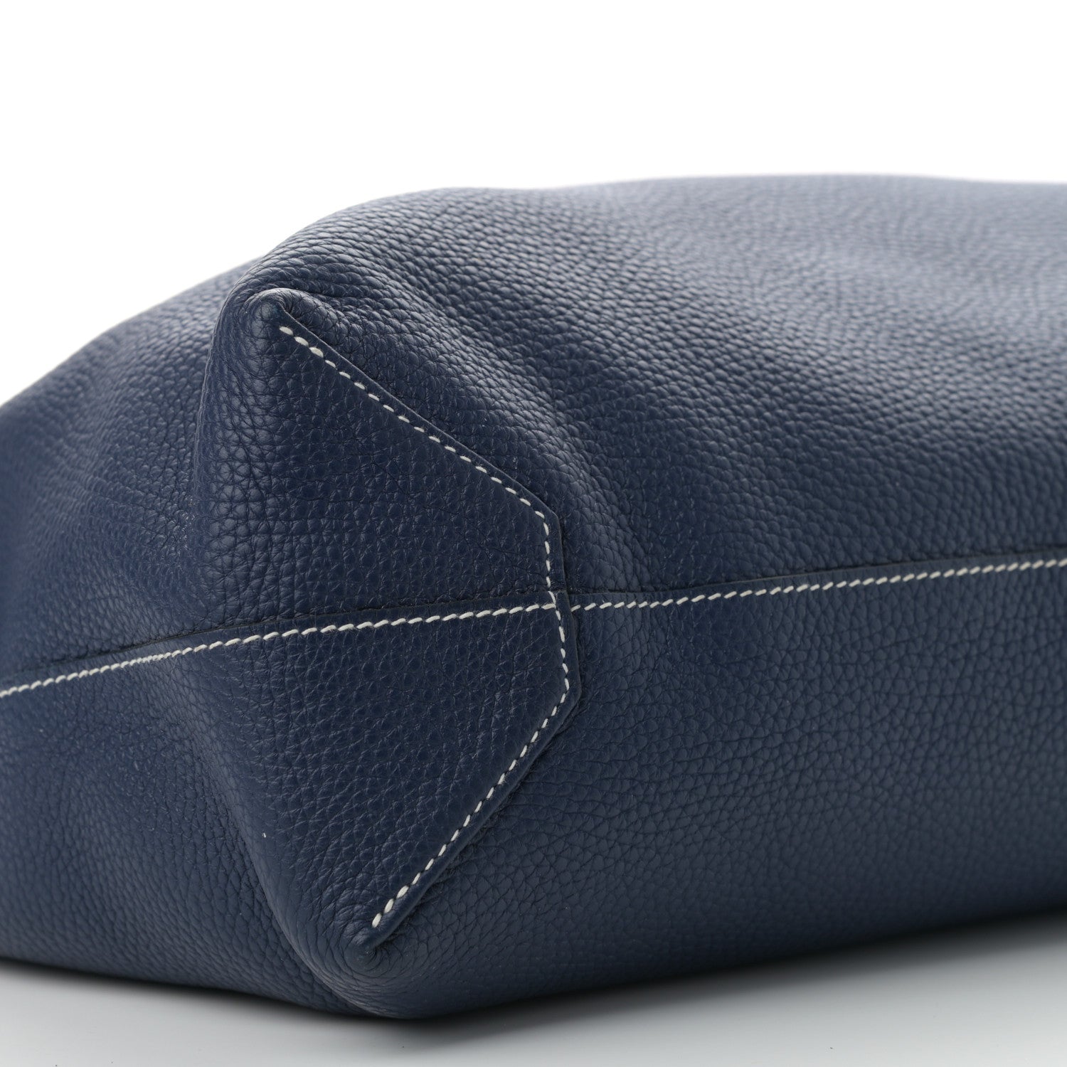 Hermes Taurillon Clemence Double Sens 36 Reversible Tote Bleu Sapphire Izmir 11 of 15