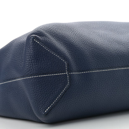 Hermes Taurillon Clemence Double Sens 36 Reversible Tote Bleu Sapphire Izmir 11 of 15