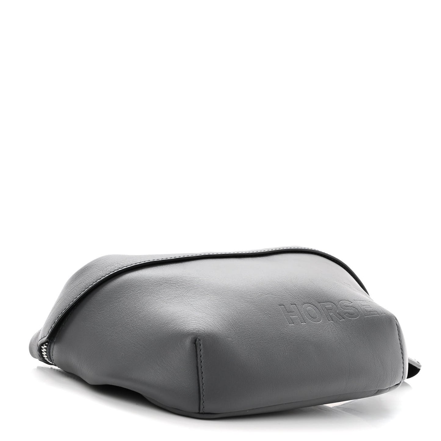 Calfskin Horseferry Print Medium Sonny Bum Bag Dark Ash Grey