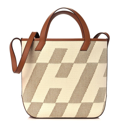 Hermes Swift Toile H Cabas H En Biais 27 Ecru Naturel Gold 1 of 10