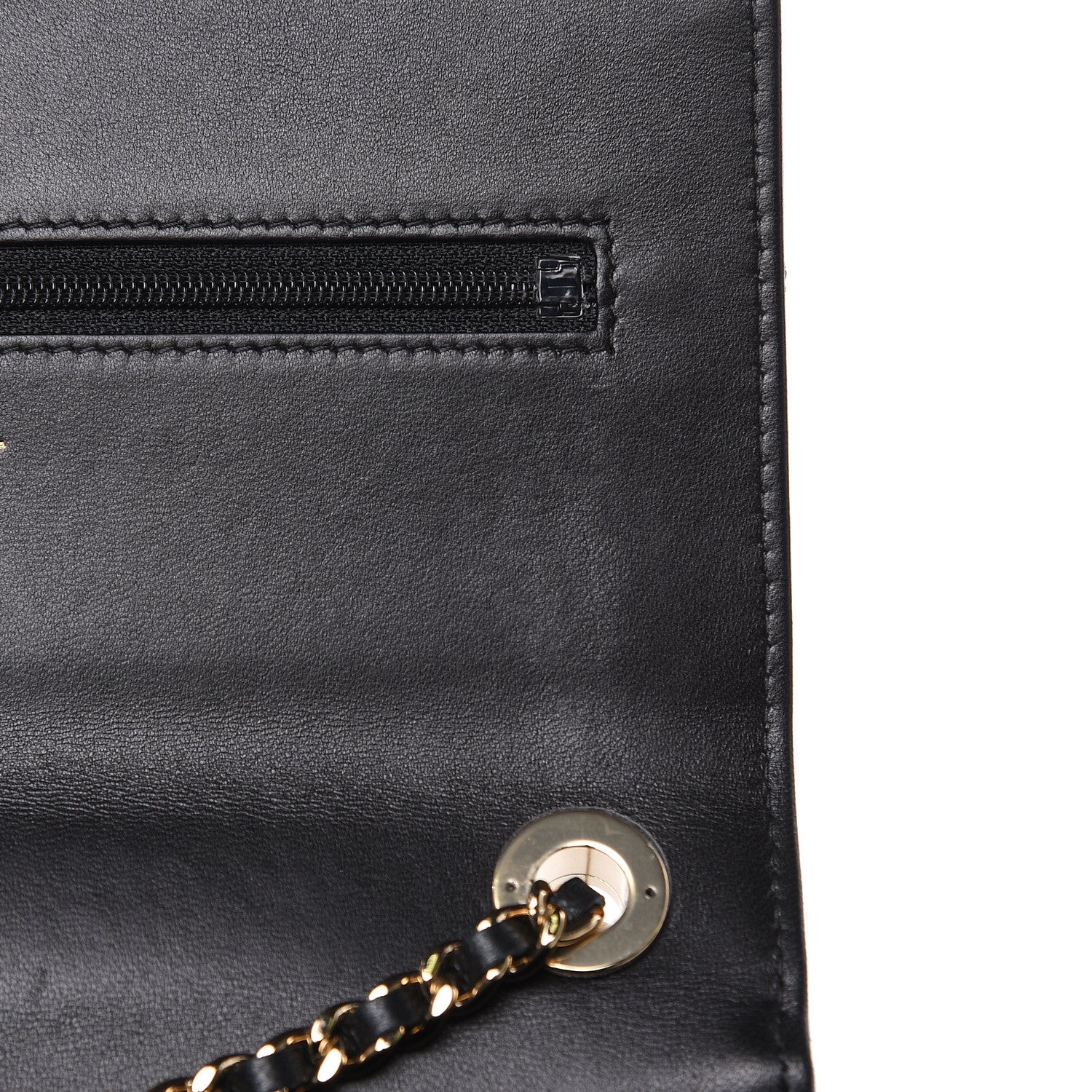 Chanel Lambskin Quilted Trendy CC Wallet On Chain WOC Black 16 of 16