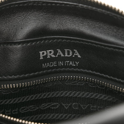 Prada City Calf Banana Print Camera Bag Black Fuchsia 6 of 11