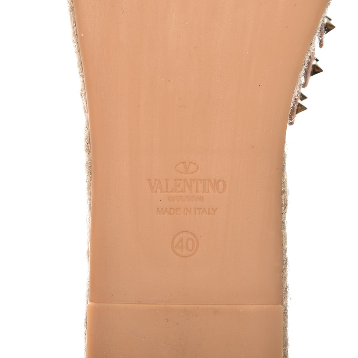 Valentino Garavani Suede Rockstud Fringed Espadrilles 40 Blush 6 of 9