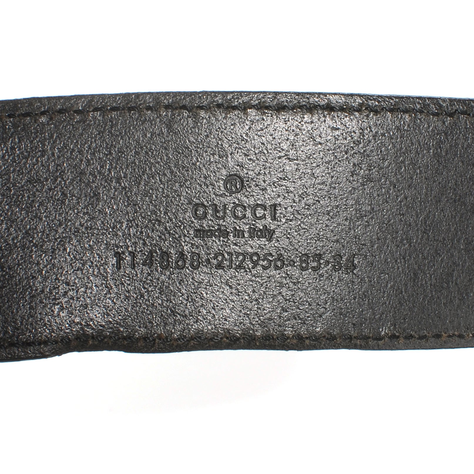 Gucci Leather Bamboo Interlocking G Belt 85 34 Black 7 of 8