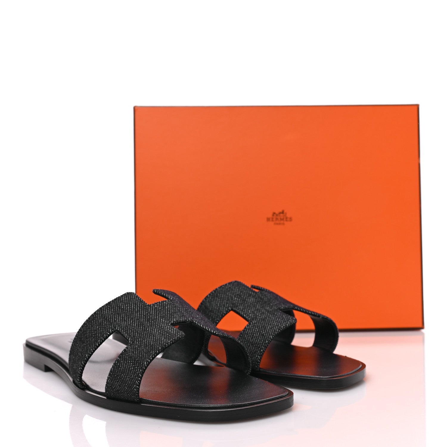 Hermes Denim Oran Sandals 40.5 Bleu Brut 9 of 9