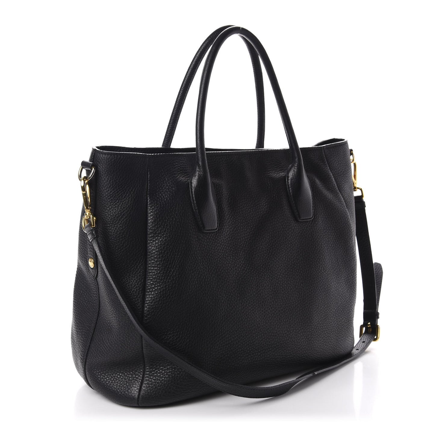 Vitello Daino Shoulder Bag Black