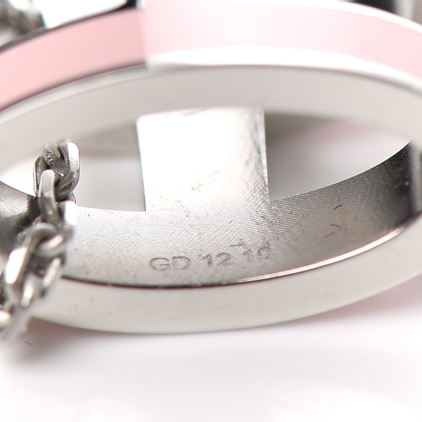 Lacquered Palladium Pop H Pendant Necklace Rose Dragee