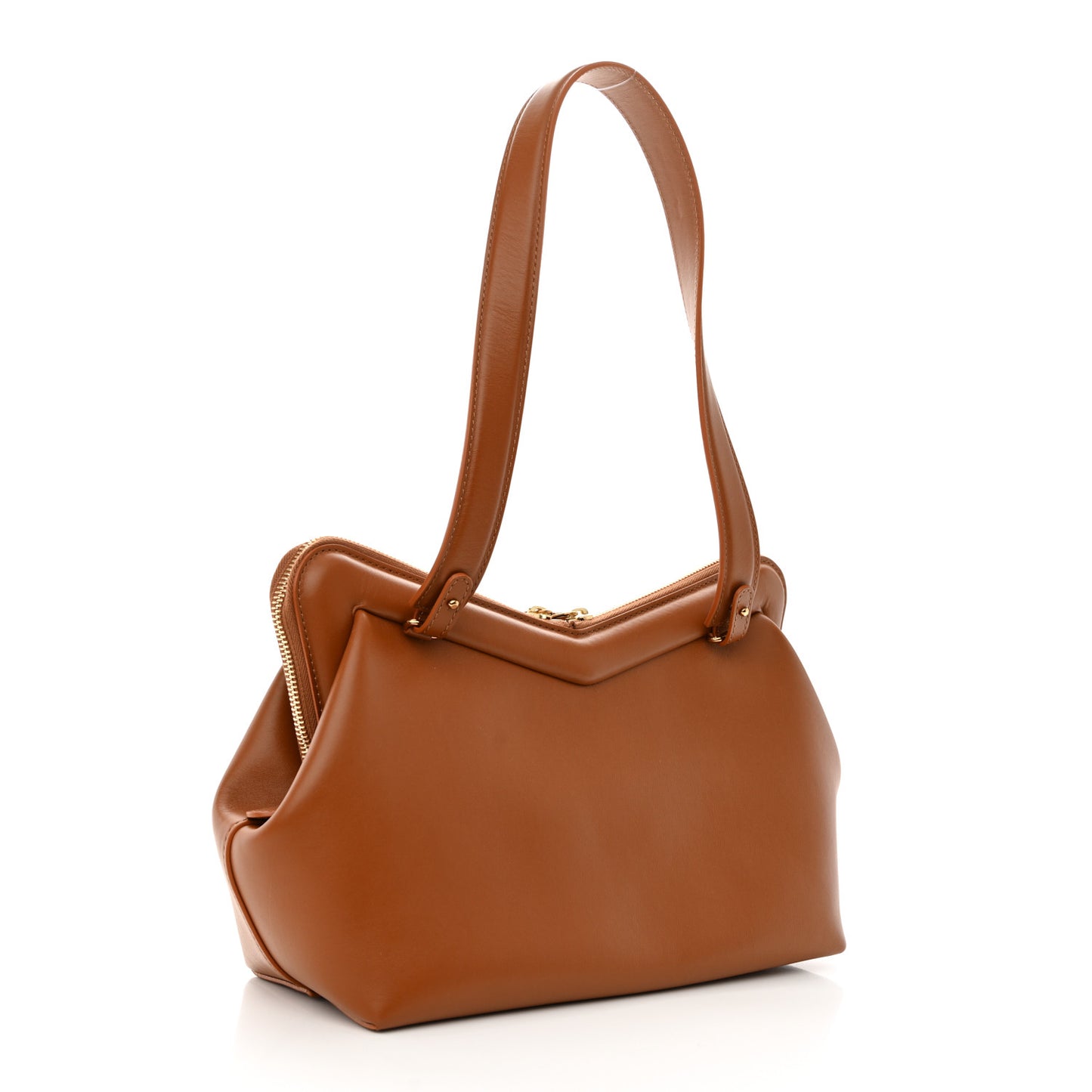 Smooth Calfskin M Frame Bag Camel