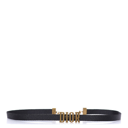 Christian Dior Grosgrain Ribbon Dior Logo Choker Necklace Black 1 of 4
