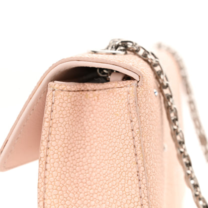 Chanel Galuchat Stingray Crystal Embellished 2.55 Reissue Mini Flap Light Pink 12 of 13