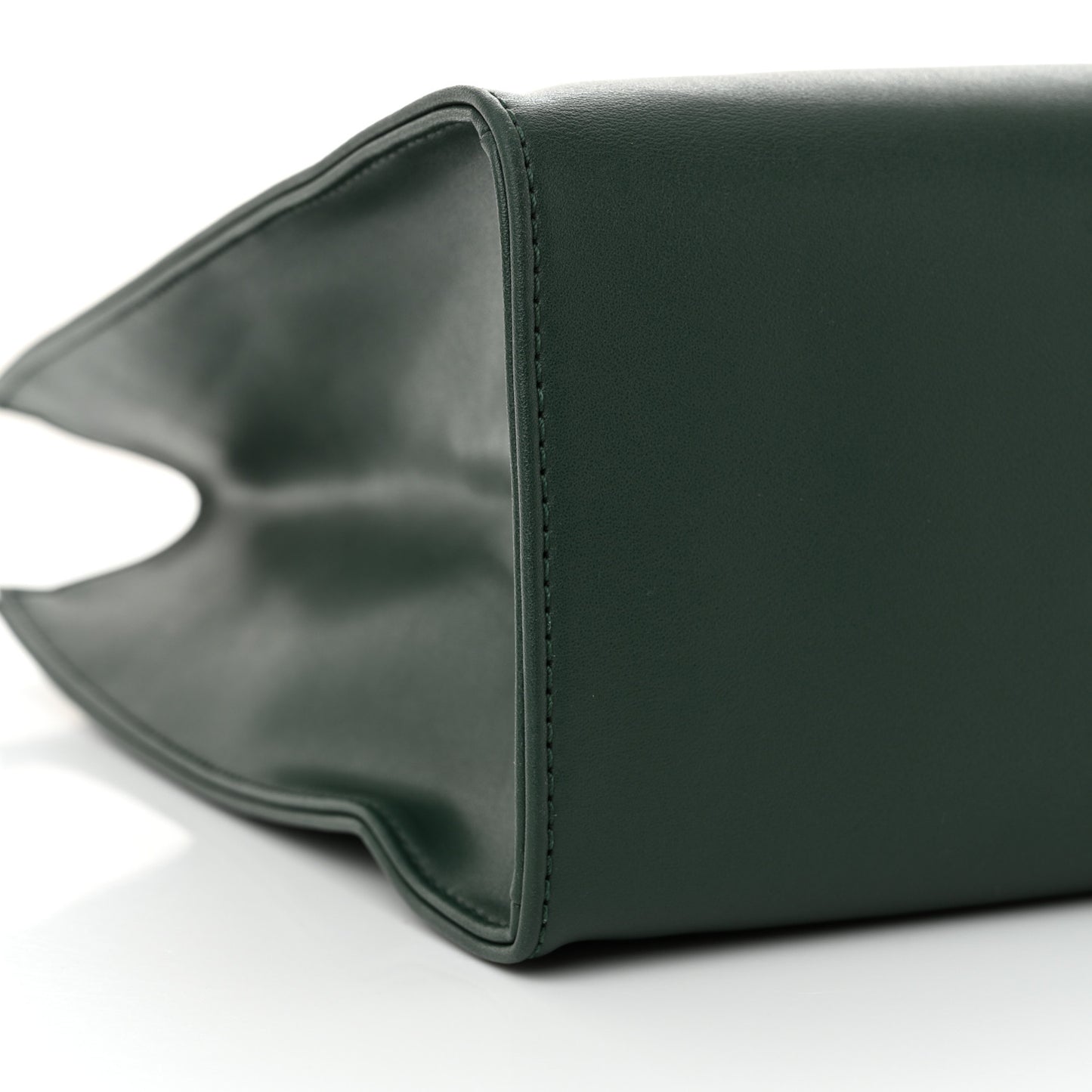 Vegan Leather Medium Shopping Bag Dark Olive