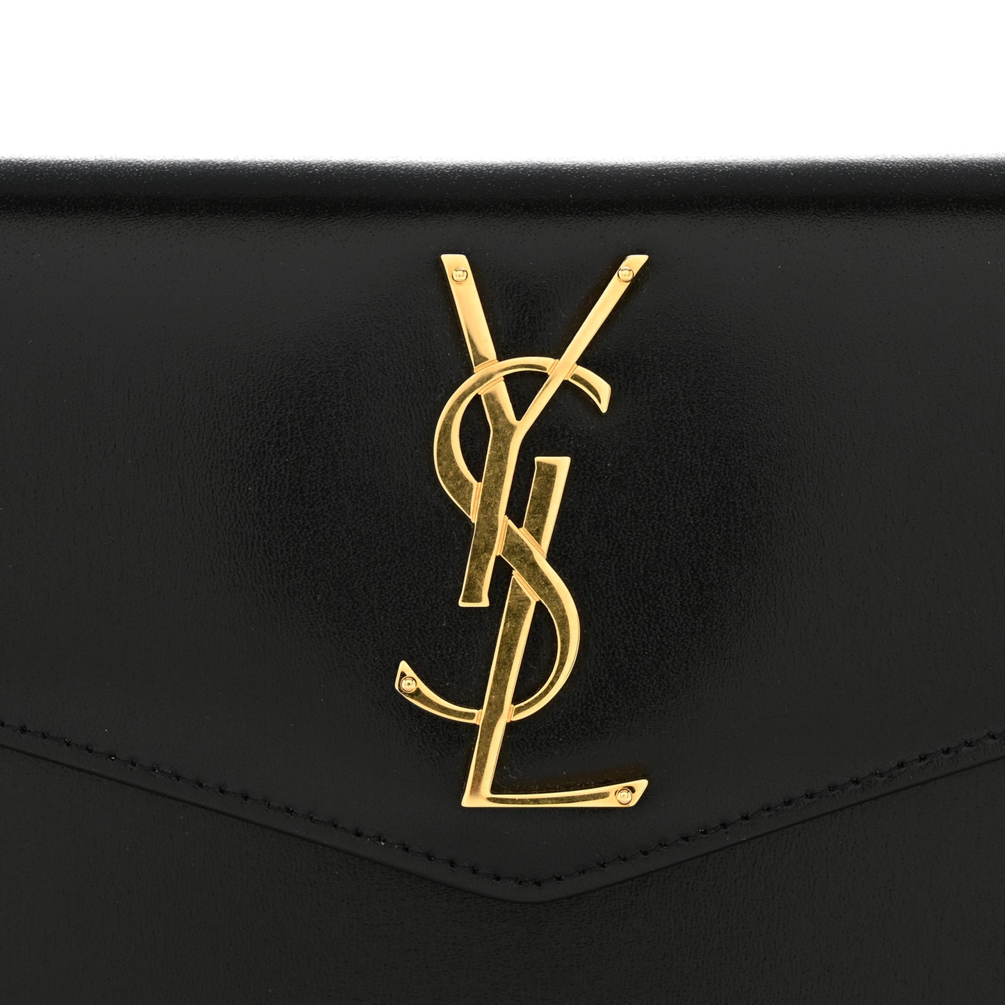 Smooth Shiny Calfskin Monogram Uptown Pouch Black