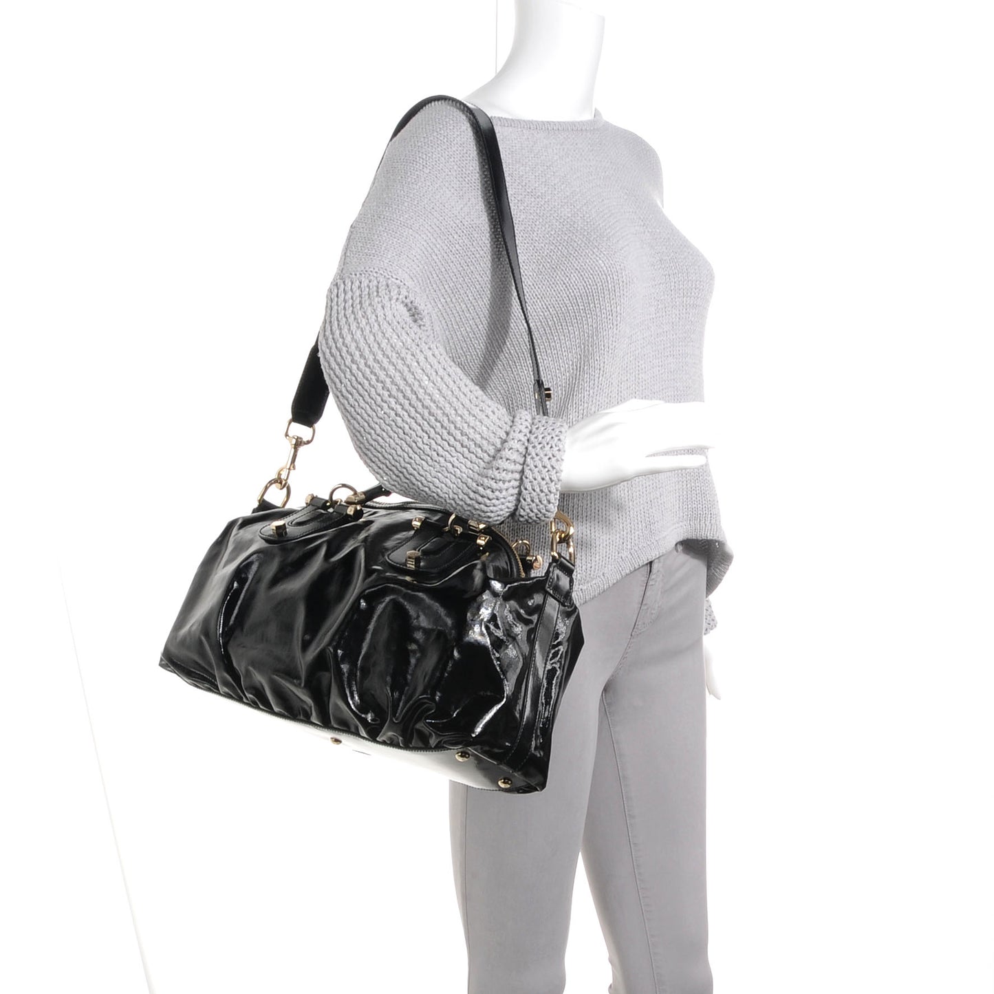 Dialux Pop Bamboo Top Handle Tote Black