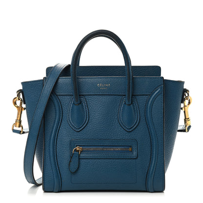Celine Goatskin Nano Luggage Deepsea 1 of 13