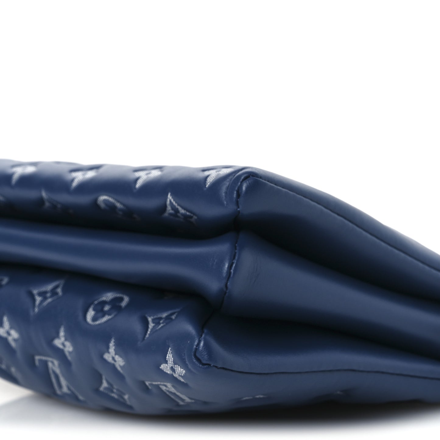 Lambskin Embossed Monogram Coussin PM Denim Blue