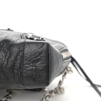 Balenciaga Agneau Classic Silver Hardware Pouch With A Chain Crossbody Black 11 of 11
