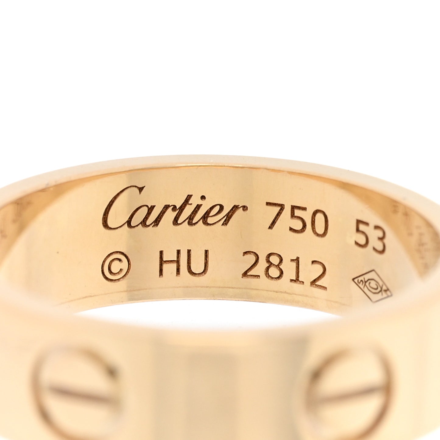 18K Yellow Gold 5.5mm LOVE Ring 53 6.25