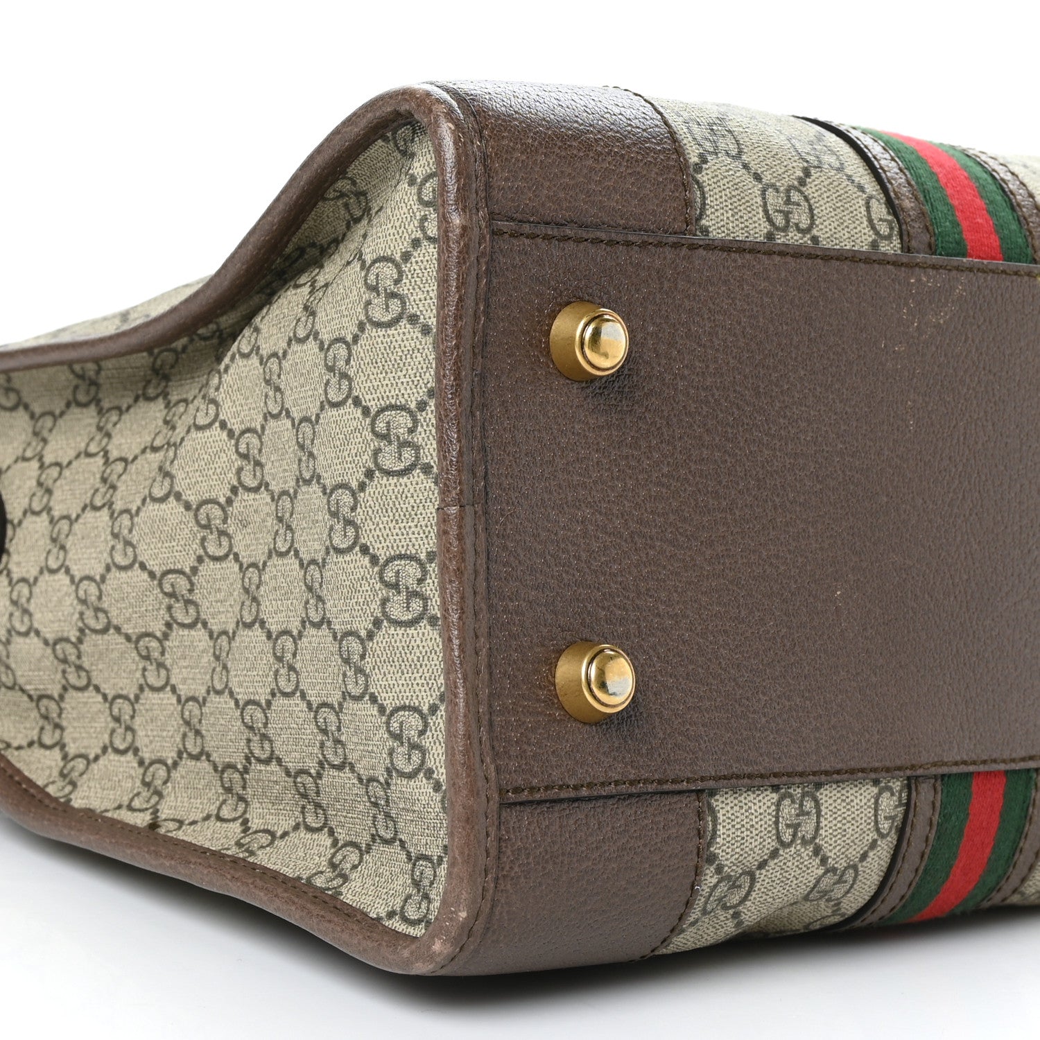 Gucci Soft GG Supreme Monogram Web Neo Vintage Duffle Bag Beige New Acero Crop 8 of 12