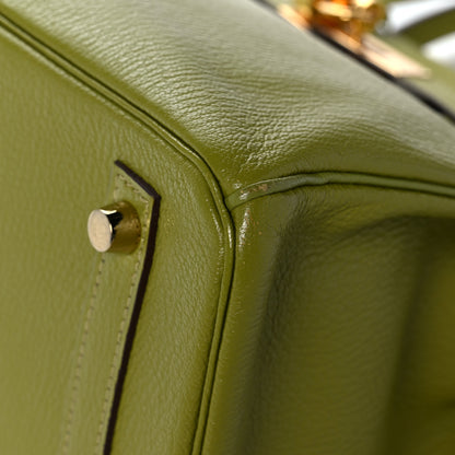 Hermes Chevre Mysore Birkin 30 Vert Anis 9 of 18