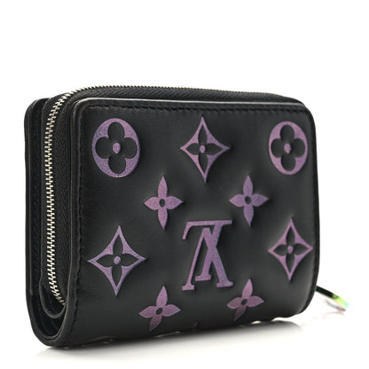 Louis Vuitton Lambskin Embossed Monogram Lou Coussin Wallet Black 3 of 7