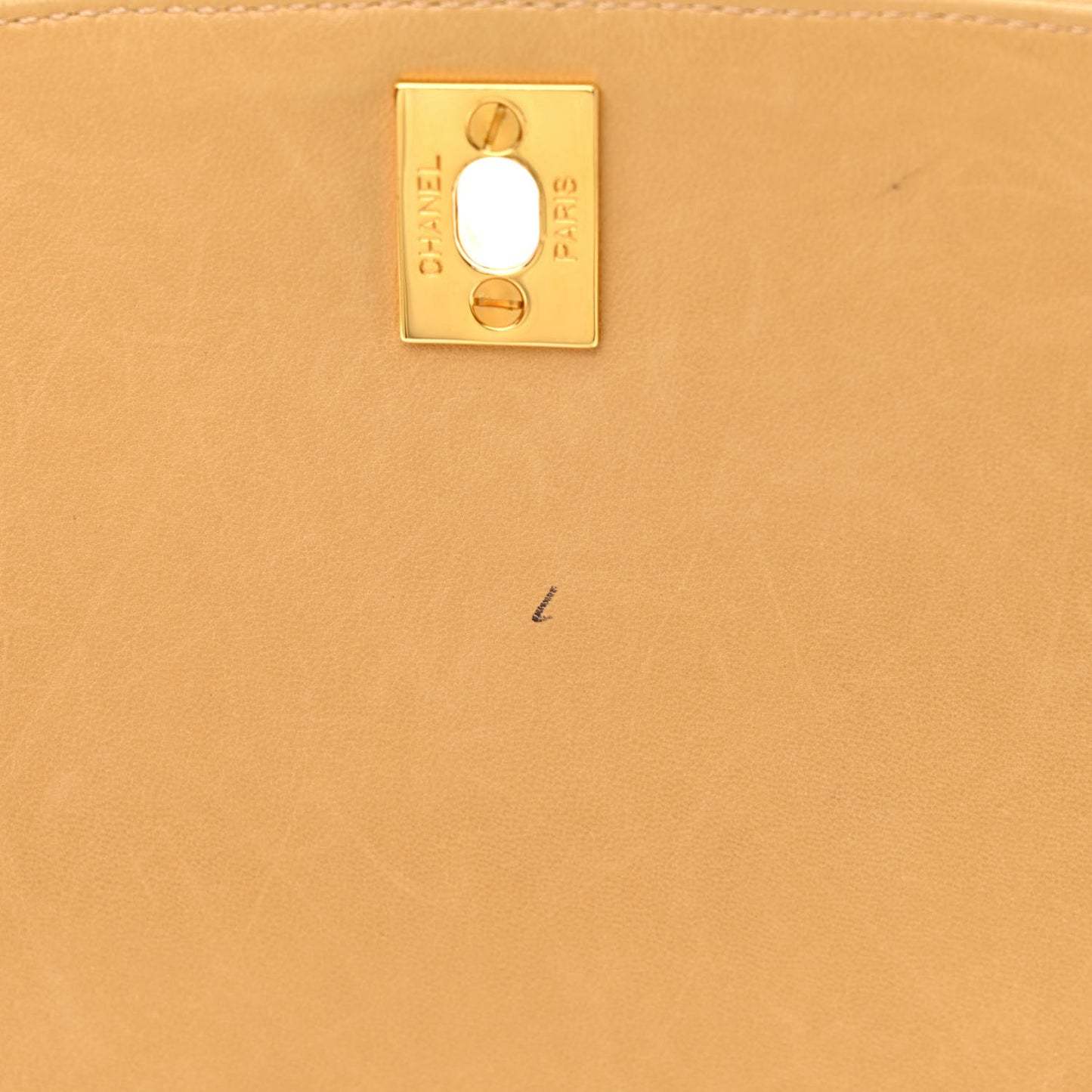 Lambskin Quilted Flap Shoulder Bag Beige