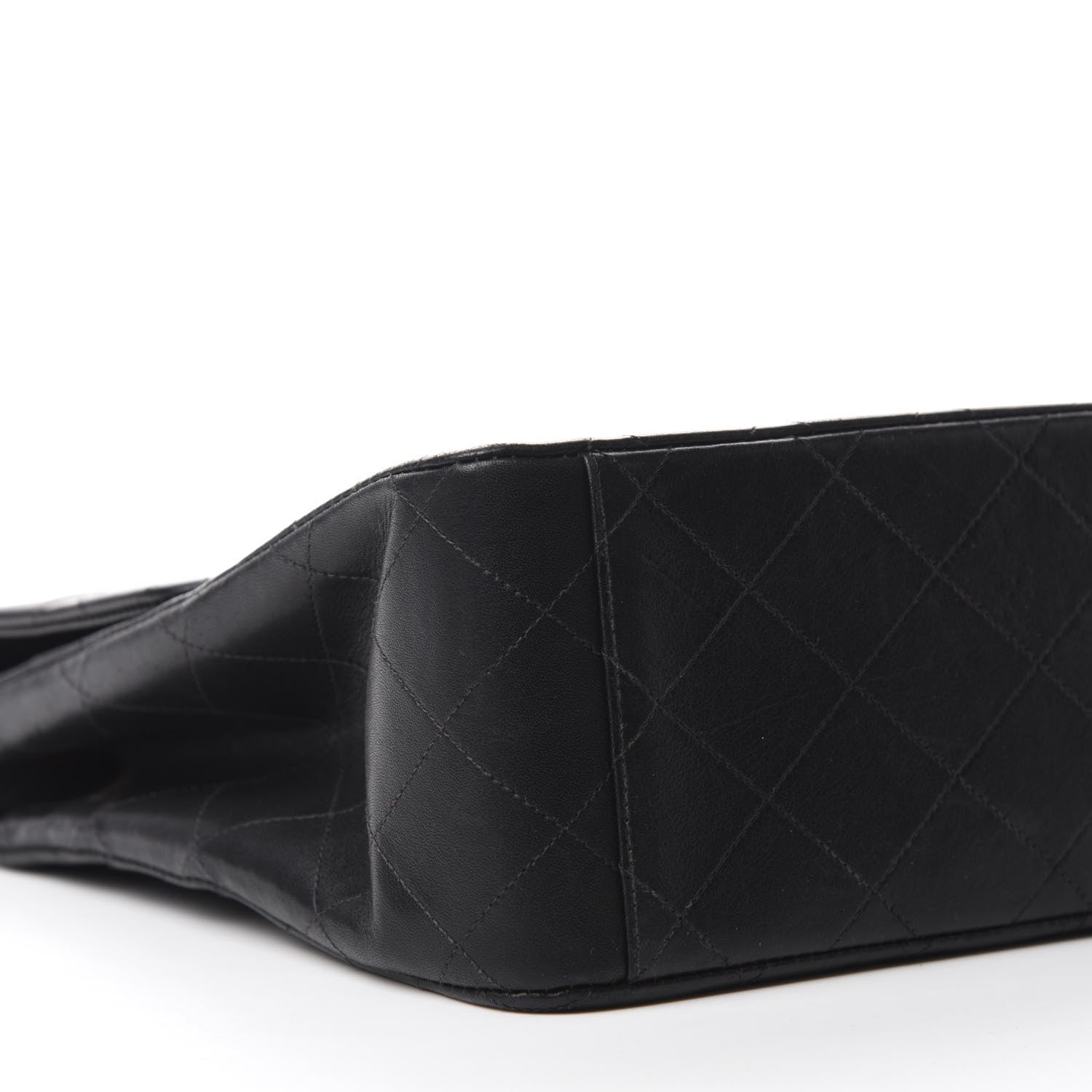 Chanel Lambskin Quilted XL Jumbo Single Flap Black 6 of 11
