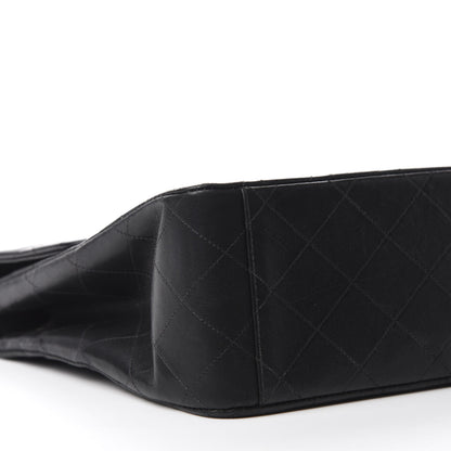 Chanel Lambskin Quilted XL Jumbo Single Flap Black 6 of 11