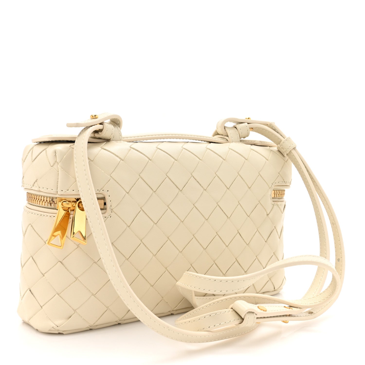 Bottega Veneta Calfskin Intrecciato Bang Bang Vanity Case Sea Salt 3 of 10