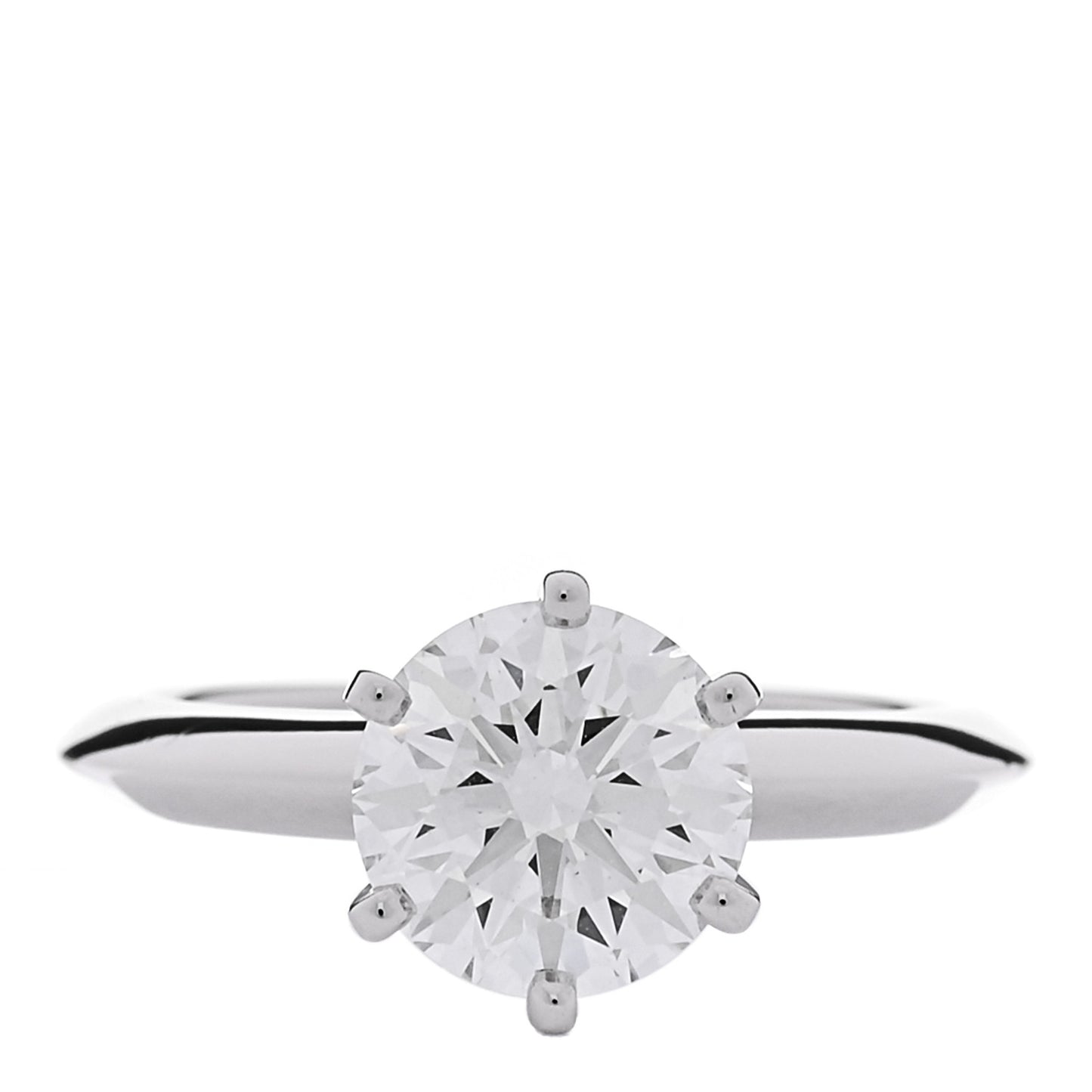Platinum Diamond 1.36ct Solitaire Engagement Ring 45 3.25