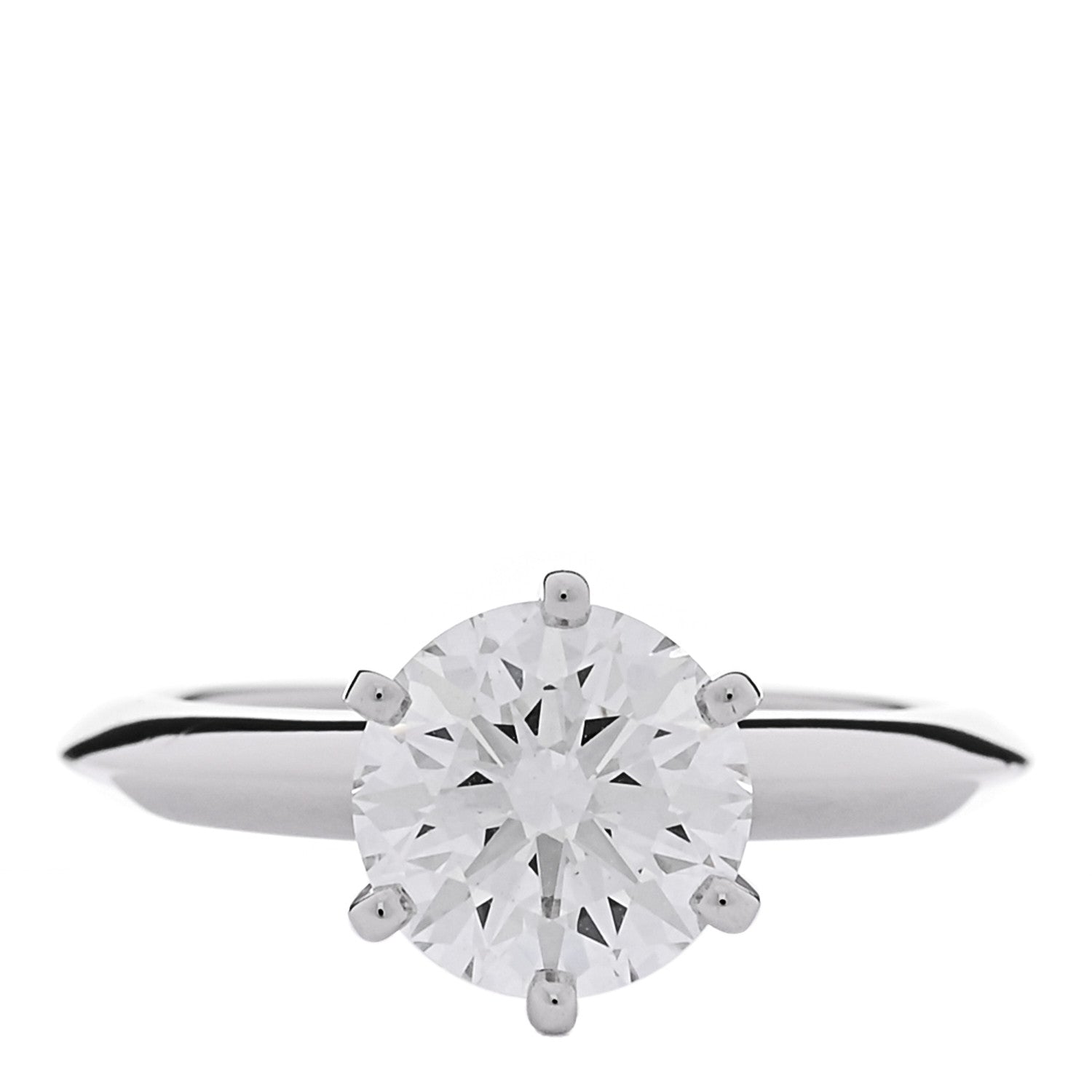 Tiffany Platinum Diamond 1.36ct Solitaire Engagement Ring 45 3.25 1 of 6