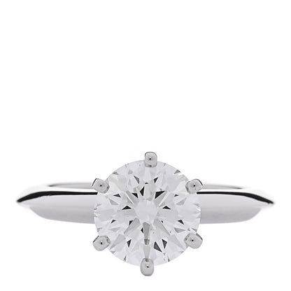 Tiffany Platinum Diamond 1.36ct Solitaire Engagement Ring 45 3.25 1 of 6