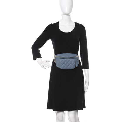 Chanel Caviar Quilted Business Affinity Waist Bag Blue 2 of 11