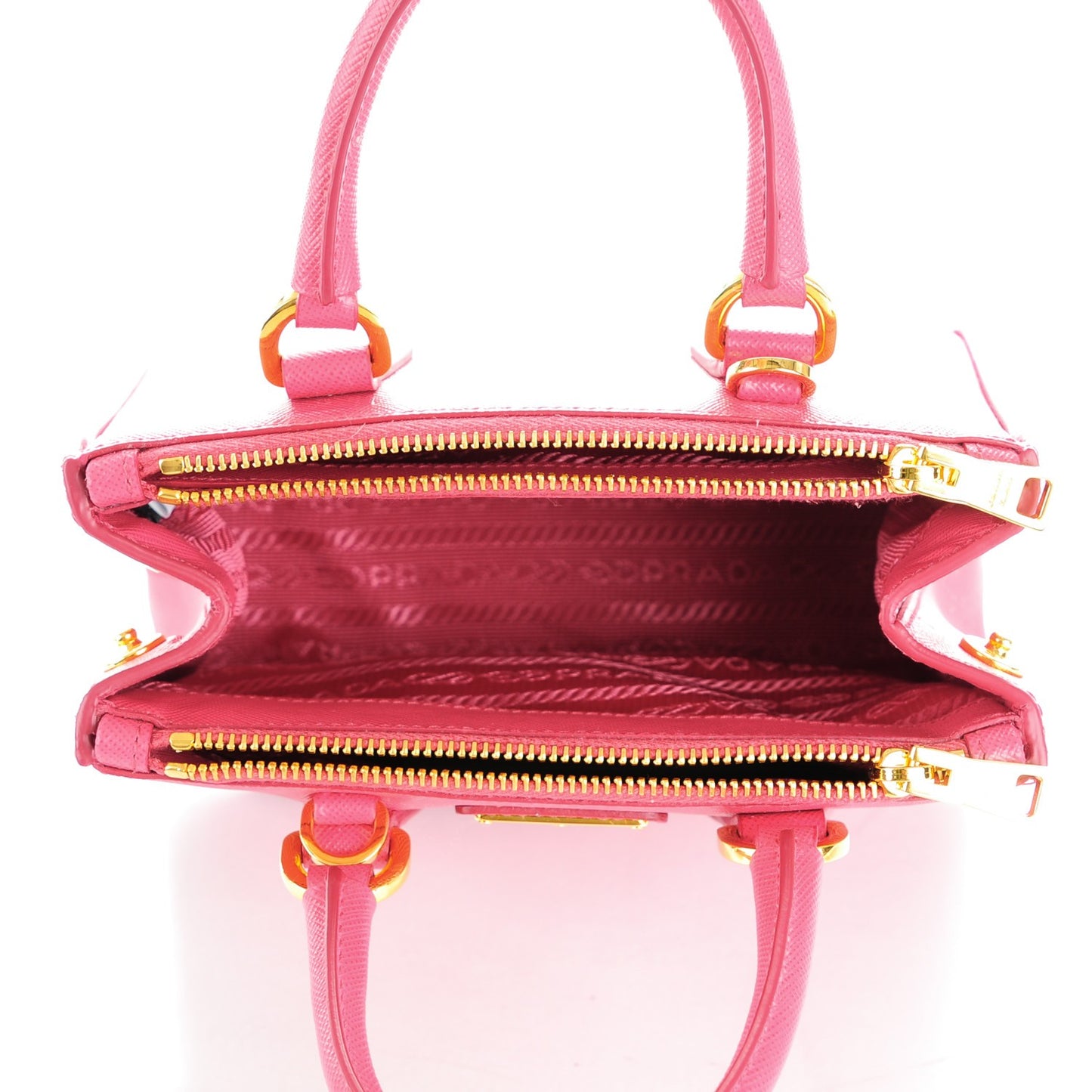 Saffiano Mini Galleria Double Zip Tote Peonia