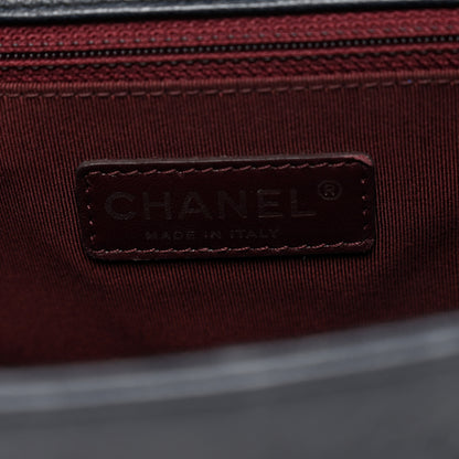 Chanel Crumpled Lambskin New Medium Studded Boy Flap Black 7 of 10