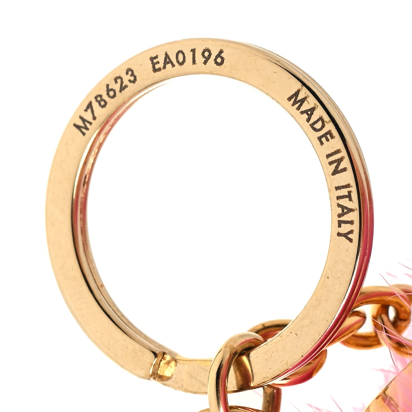 Mink Fluo Bubble Bag Charm Key Holder Pink