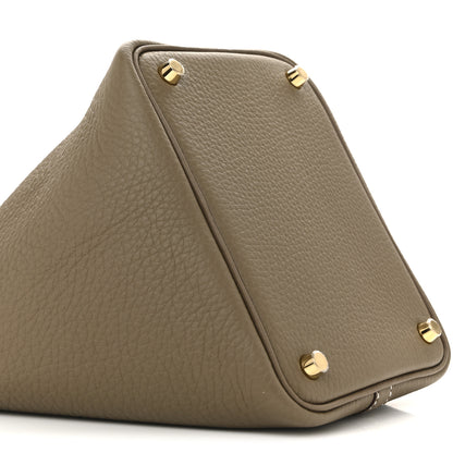 Hermes Taurillon Clemence Picotin Lock 18 PM Etoupe 9 of 11