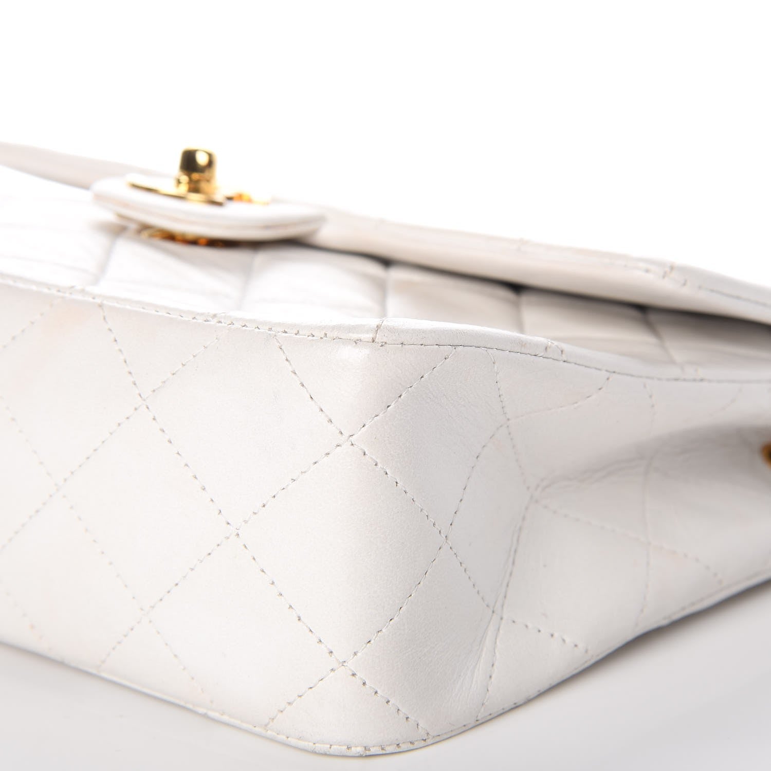 Chanel Lambskin Quilted Mini Square Flap White 11 of 13