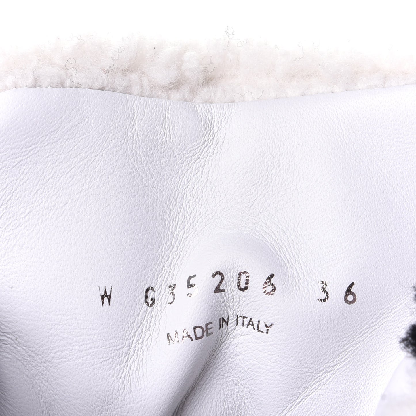 Shearling Suede CC High Top Sneakers 36 Black White