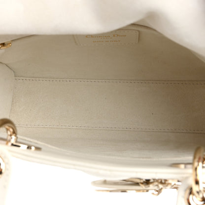 Christian Dior Lambskin Cannage Small My ABCDior Lady Dior White 5 of 8