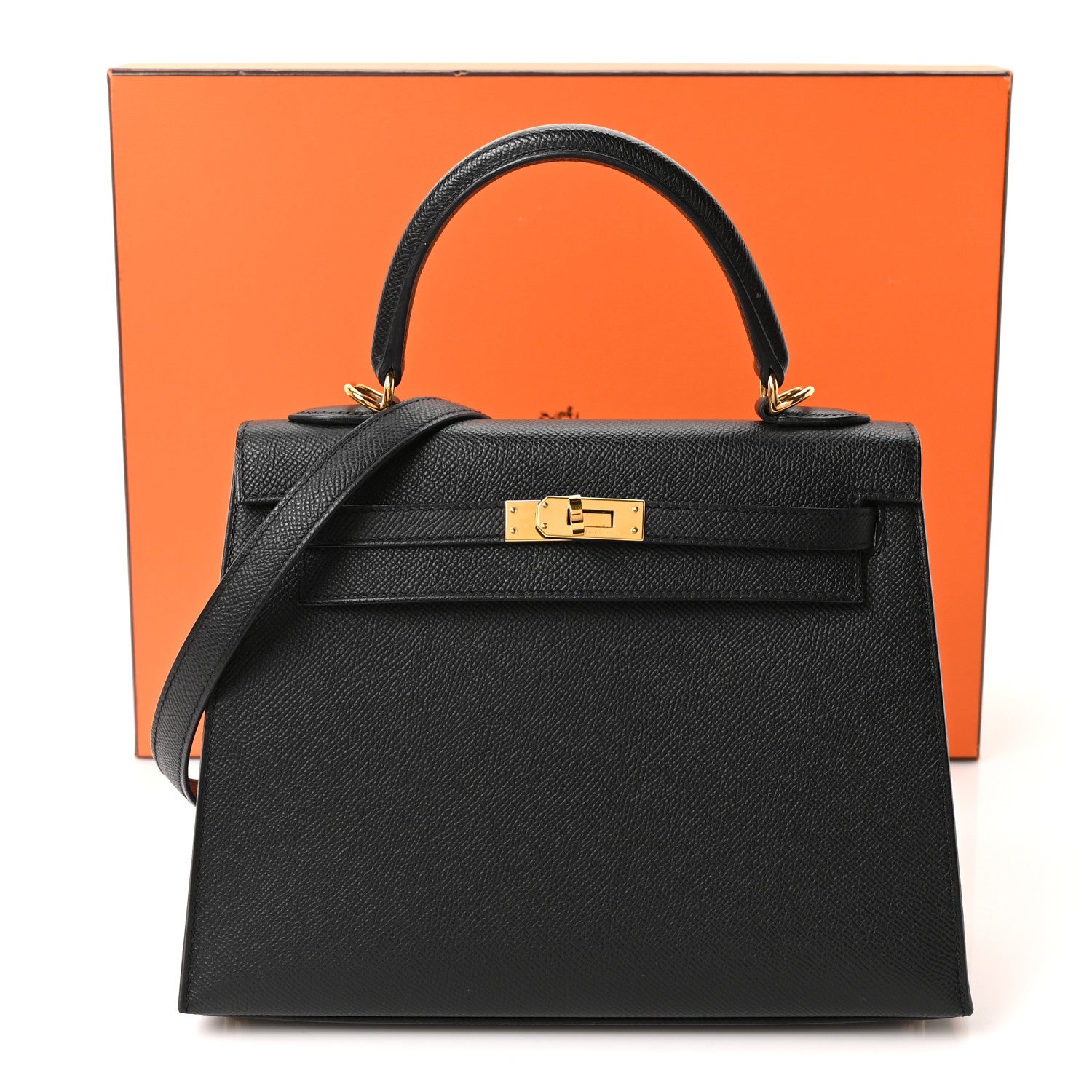 Hermes Epsom Kelly Sellier 25 Black 10 of 10