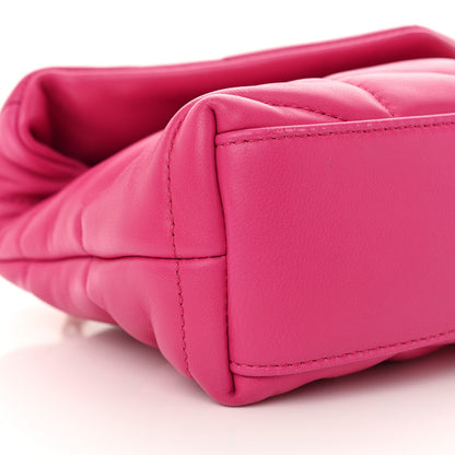 Saint Laurent Lambskin Quilted Toy Loulou Puffer Monogram Chain Satchel Bubblegum 9 of 11