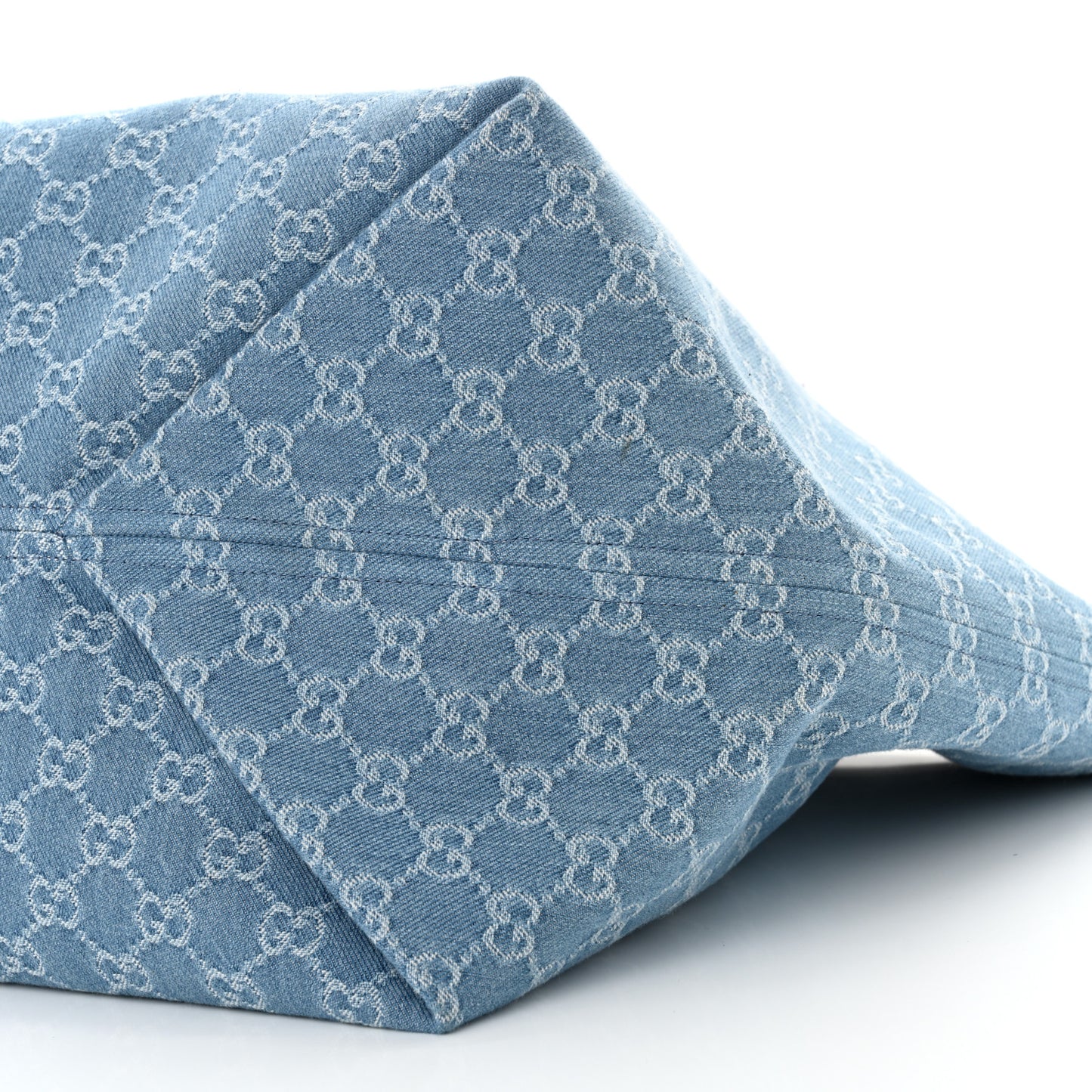 New Denim GG Monogram Calfskin Large Totissima Tote Light Blue