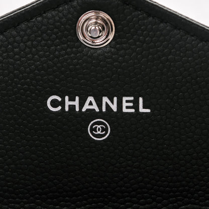 Chanel Caviar Envelope Card Holder Wallet Black 6 of 8
