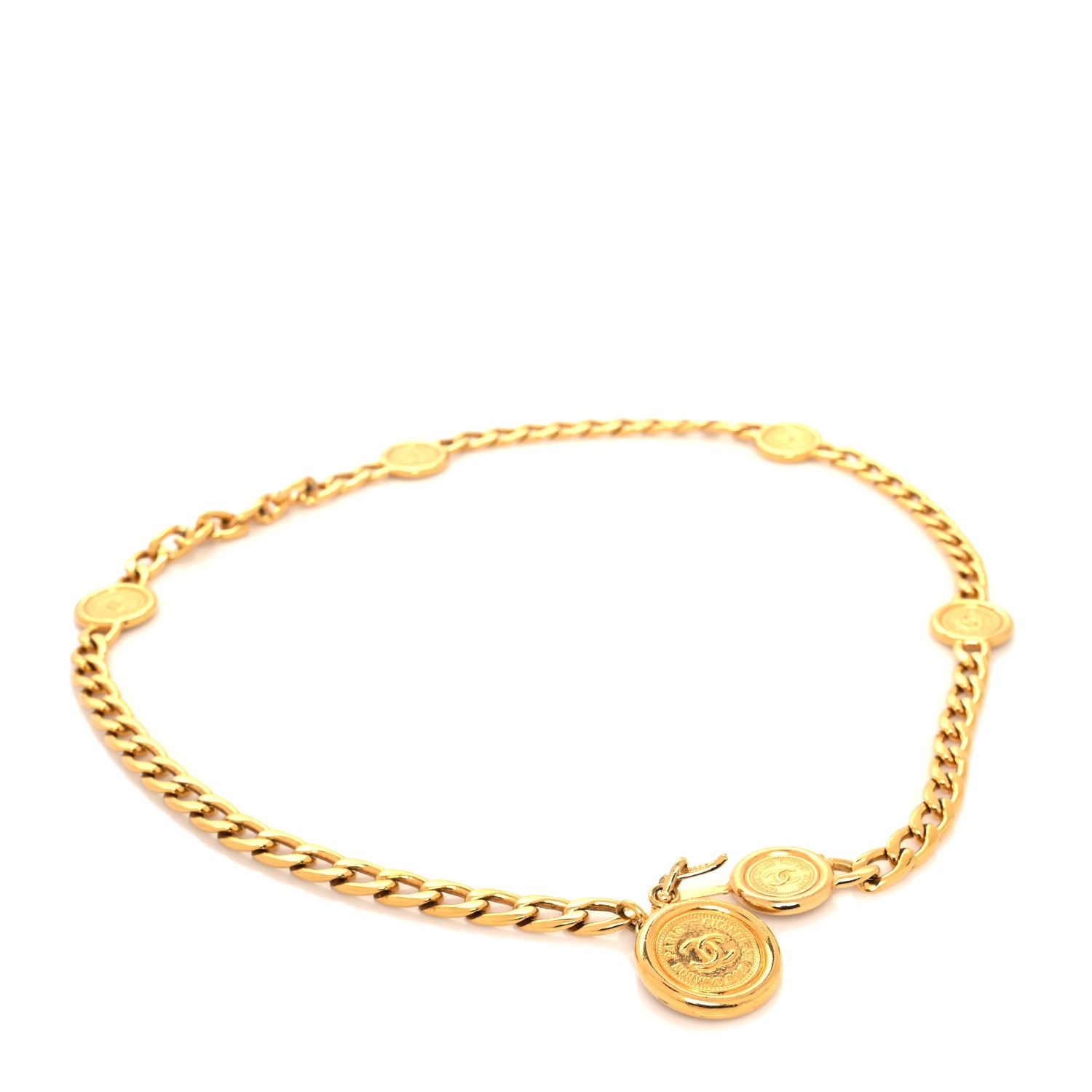 Chanel CC Medallion Chain Belt Gold 1 of 4