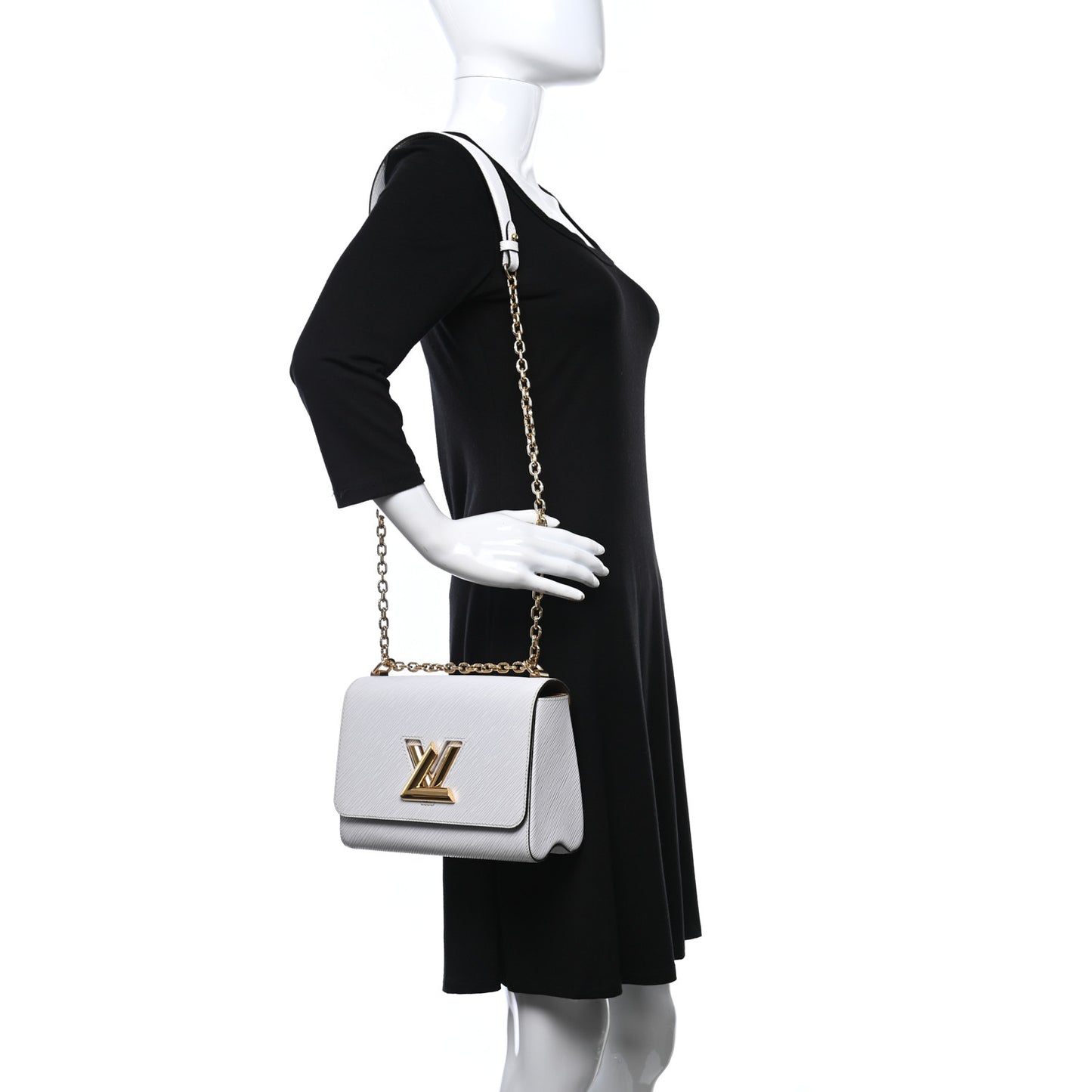 Epi Twist Shoulder Bag MM White